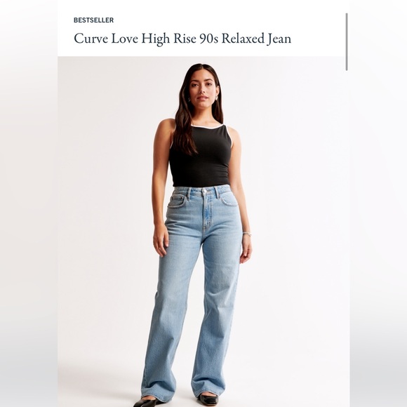 Abercrombie 90s Relaxed Jean High Rise Curve Love 26 2 S - Picture 6 of 6